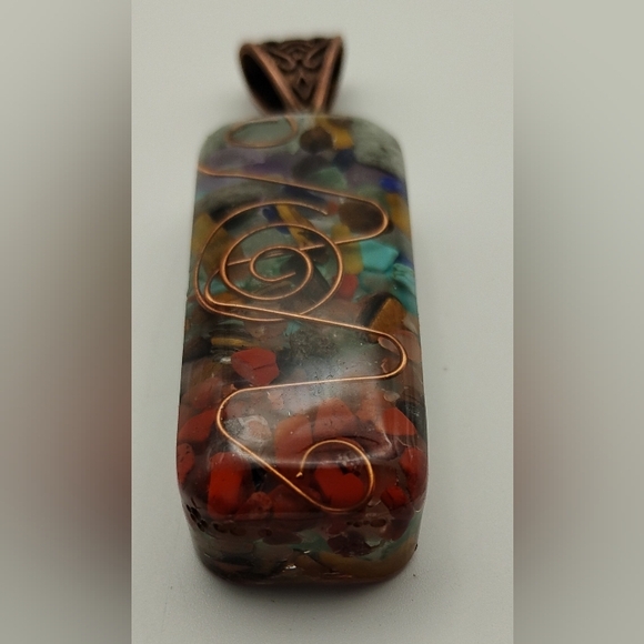 Pendant Jewelry - Multicolor Wire Wrapped Design Pendant